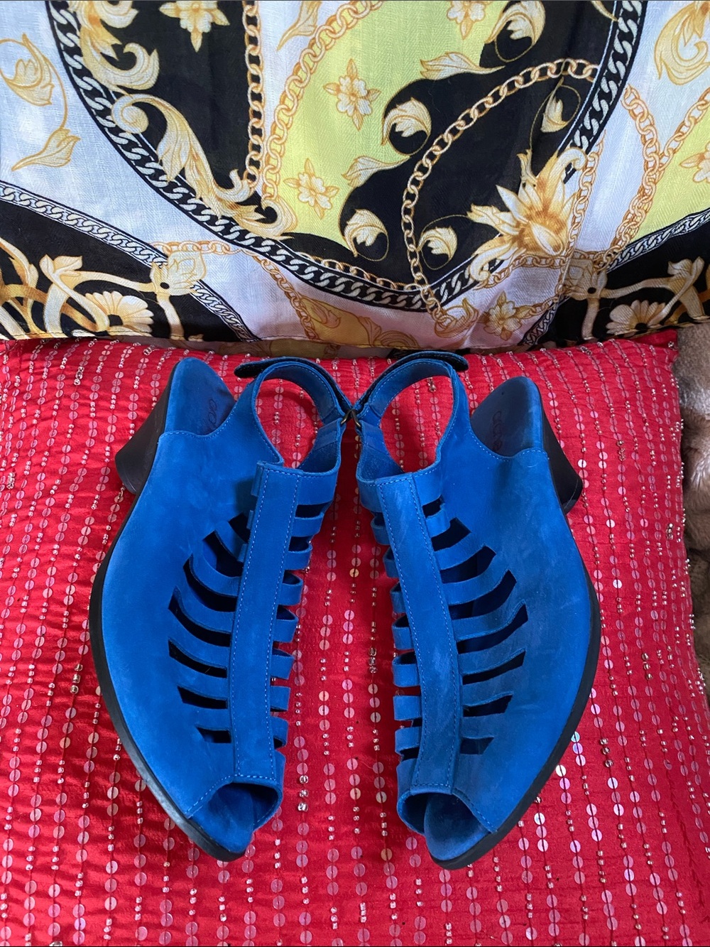 Arche Softest Leather Blue Black Heels Comfort Shoes